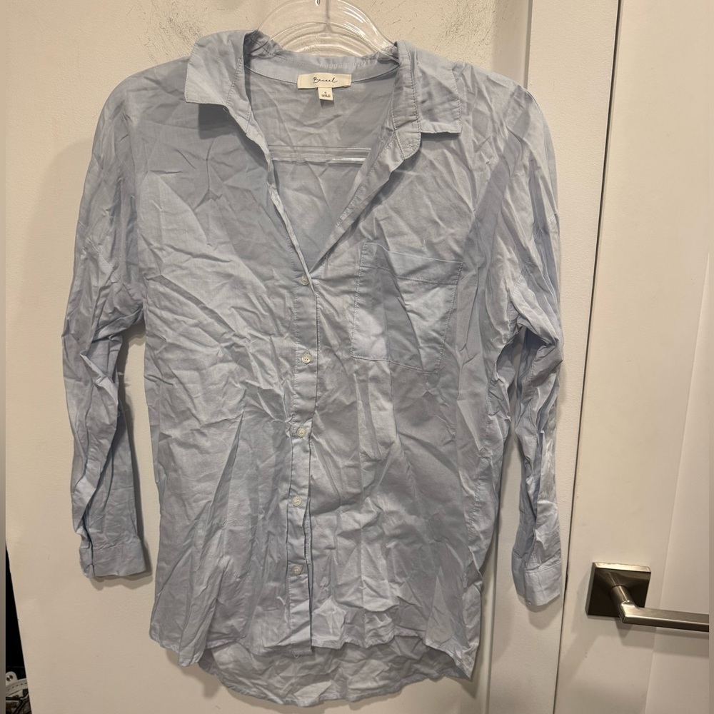 Chic Light Blue Button-Down Shirt - image 1